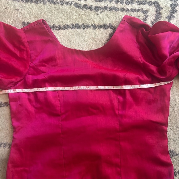 vintage shifting fabric blouse with bows on the back- duo chrome - Picture 10 of 12